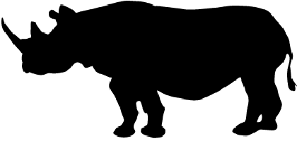 silhouette of a Rhino