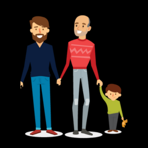 clipart image of three generations of males